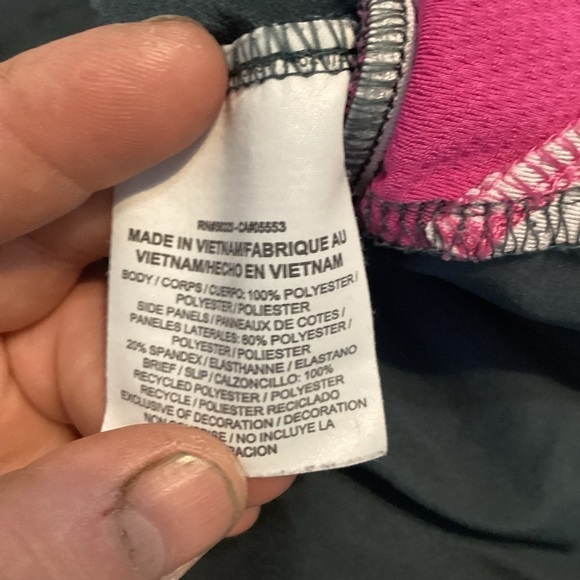 Nike Dri-Fit Tempo Shorts Size M Dark Gray Pink Trim - Picture 6 of 6